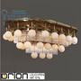 Иконка orion leuchten DLU 1660/18+12+3 alt-MS-oval/149 opal sm Adele Ceiling Light, 33 lamps, Antique Brass finish, with opal glasses светильник